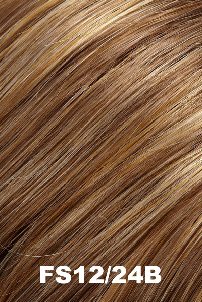 Color FS12/24B (Cinnamon Syrup) for Jon Renau wig Petite Sheena (#5150). Light golden brown base with golden blonde hightlights.
