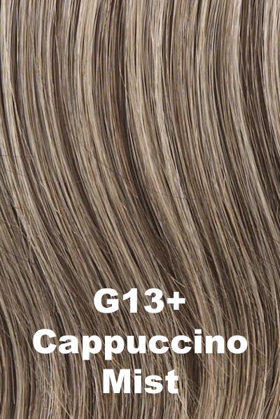 Color Cappuccino Mist (G13+) for Gabor wig Acclaim.  Dark ash blonde base with creamy blonde highlights.