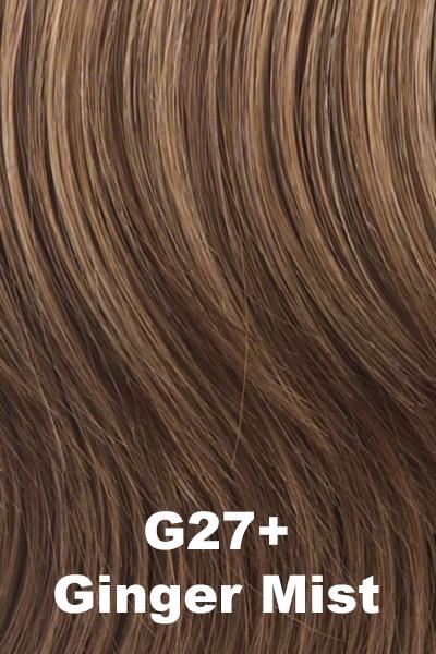 Color Ginger Mist (G27+) for Gabor wig Acclaim.  Ginger brown base with warmer red blonde blend.
