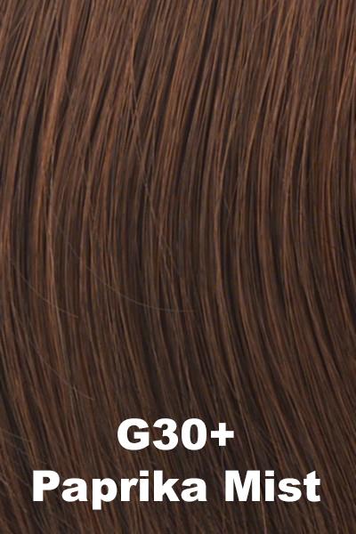 Color Paprika Mist (G30+) for Gabor wig Resolve.  Warm chestnut brown with medium copper brown highlights.