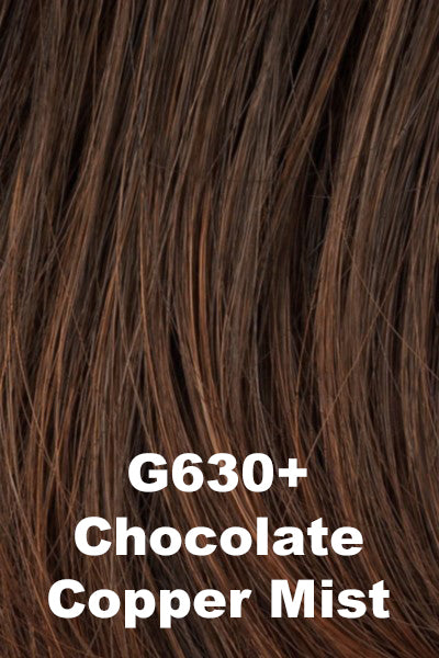 Color Chocolate Copper Mist (G630+) for Gabor wig Innuendo.  Rich medium brown base with light auburn highlights.