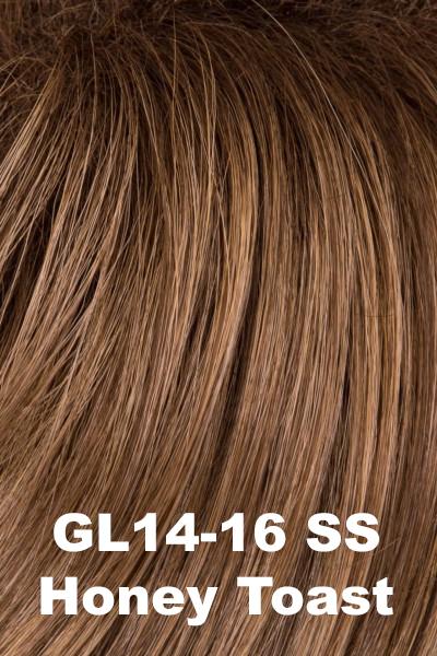 Color SS Honey Toast (GL14-16SS) for Gabor wig Curl Appeal.  Warm brown that blends with dark golden blonde.
