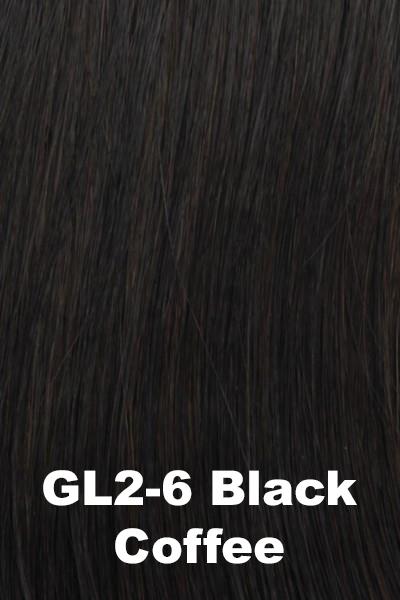 Color Black Coffee (GL2-6) for Gabor wig True Demure petite.  Blend between deepest brown and rich brunette. 