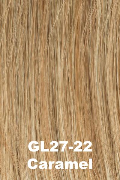 Color Caramel (GL27-22) for Gabor wig Runway Waves Large.  Honey blonde with light golden-red blonde highlights.
