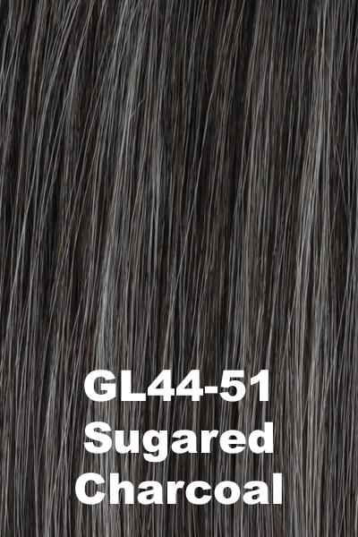 Color Sugared Charcoal (GL44-51) for Gabor wig High Impact Large.  Dark steel grey with medium grey, silver grey and light ash grey highlights.