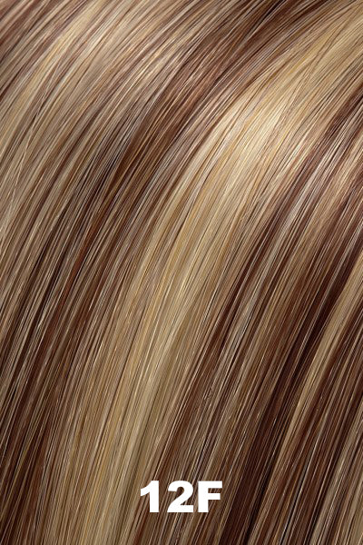 Color 12F (Pecan Praline) for Easihair EasiXtend 20 inch HD 5pc Wavy (#348). Light Gold Brown with more noticeable highlights.