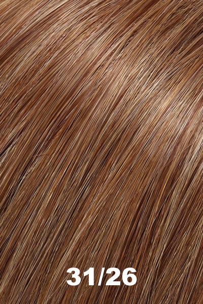 Color 31/26 (Maple Syrup) for Jon Renau top piece EasiPart Medium HD 12" (#388). Medium natural red blown and meduim red-gold blonde blend.