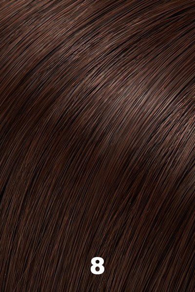 Color 8 (Cocoa) for Jon Renau top piece EasiPart HD 18 (#360). Light ashy brown.