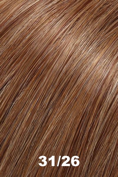 Color 31/26 (Maple Syrup) for Easihair EasiXtend 20 inch HD 5pc Straight (#347). Medium natural red blown and meduim red-gold blonde blend.