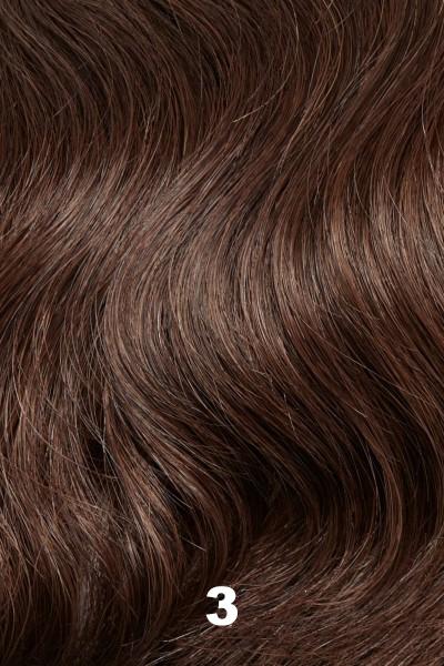 Color 3 for Jon Renau wig JR (#444). Dark brown red.