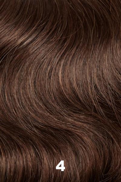 Color 4 (Brownie Finale) for Jon Renau wig JR (#444). Dark brown.