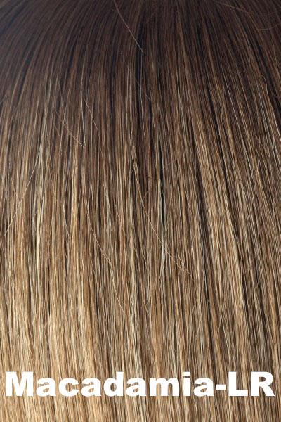 Color Macadamia-LR for Alexander Couture wig Vee (#1020).  Soft brown root with golden blonde and cool toned walnut brown highlights.