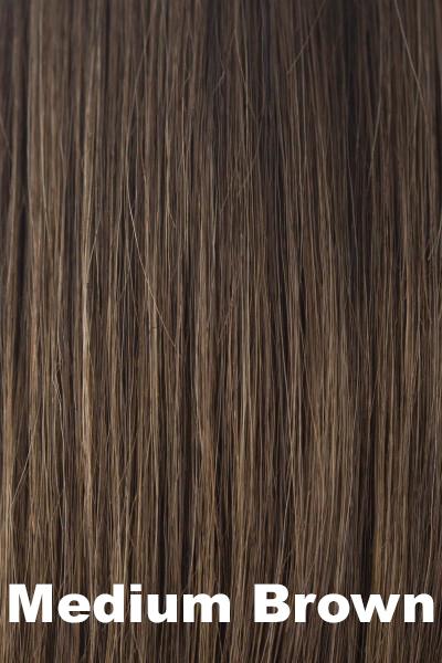 Color Medium Brown for Amore wig Emy #2576. Cool toned medium brown.