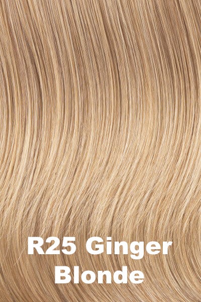 Color Ginger Blonde (R25) for Raquel Welch wig Trend Setter Elite.  Light golden ginger blonde.