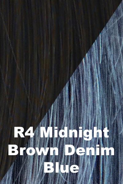 Hairdo Wigs Extensions - Color Splash Wrap (#HXCSWR) Scrunchie Hairdo by Hair U Wear Midnight Brown (R4)-Denim Blue  
