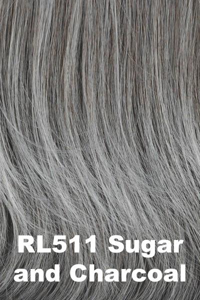 Color Sugar & Charcoal (RL511) for Raquel Welch wig Fanfare.  Steel grey base with heavier light grey highlights in the front.