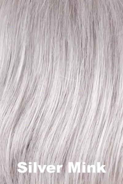 Color Silver Mink for Amore wig Connie #2535. Dark cool toned root with a smoke grey base and white, silver, ivory, and ice hues.