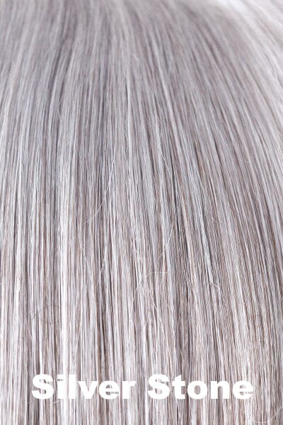 Color Silver Stone for Noriko wig Storm #1722. Silver white and dark brown base with salt and pepper ends