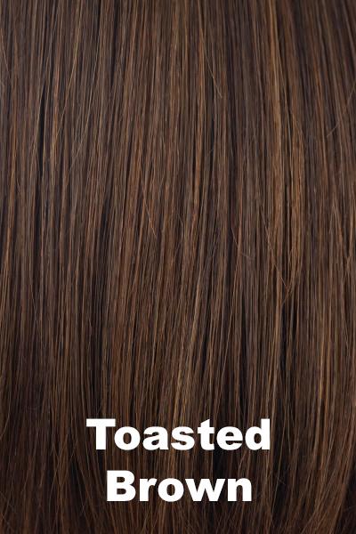Color Toasted Brown for Amore wig Alana XO #2561. Dark warm brown with warm copper brown highlights.