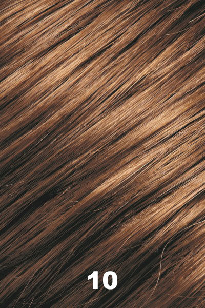 Color 10 (Luscious Caramel) for Jon Renau wig Sheena (#5129). Light brown with a golden undertone.