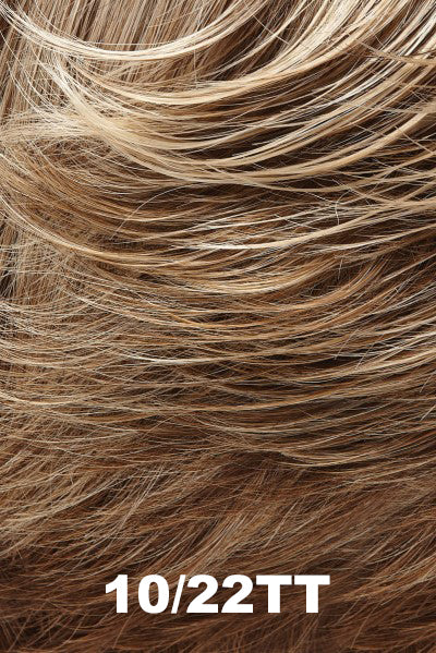 Color 10/22TT (Almond Biscuit) for Jon Renau wig Gaby (#5348). Light brown and pale blonde blend with slightly darker brown nape.