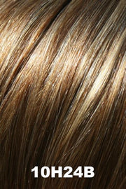 Color 10H24B (English Toffee) for Jon Renau top piece EasiPart T 12" (#820). Light Brown with 20% Light Gold Blonde Highlights.