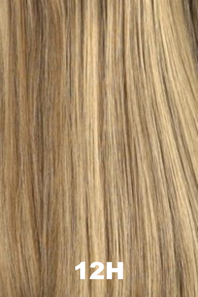 Color Swatch 12H for Henry Margu Wig Whirlwind (#8223).  Warm brown with light warm blonde highlights.