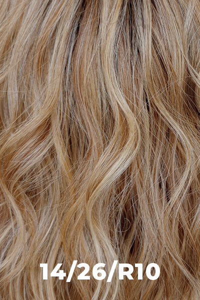 TressAllure - Charming - 14/26/R10. Light Red Brown gold Blonde Highlights Rooted Medium Light Brown.