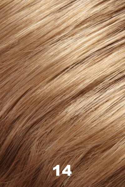Color 14 (Sweet Granola) for Jon Renau wig Sheena (#5129). Medium cream blonde.