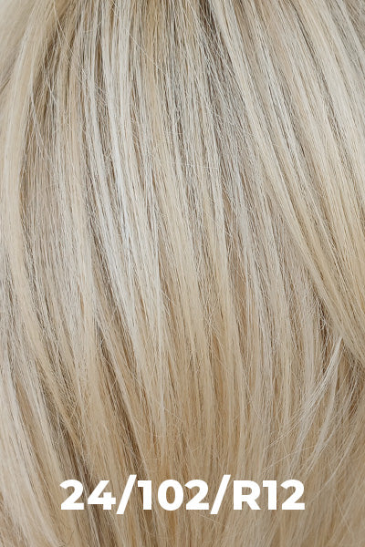 TressAllure Wigs - Chopped Pixie - 24/102/R12. Golden Blonde Highlighted Platinum Rooted Light Golden Brown.