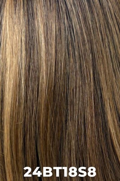 Jon Renau Wigs - Shelby (#5390) - 24BT18S8 (Shaded Mocha). Medium Natural Ash Blond and Light Natural Gold Blond blend, w/ Light Natural Gold Blonde tips, Shaded w/ Medium Brown roots.