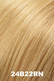Color 24B22RN (Natural Golden Blonde) for Jon Renau wig Sienna Lite Remy Human Hair (#775). Pale wheat blonde, golden blonde and honey blonde natural blend.