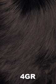 Color Swatch 4GR for Henry Margu Wig Claire (#2517). Rich brown with subtle brown highlights and a dark root.