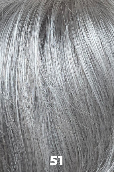 Color Swatch 51 for Henry Margu Wig Renee (#4527). Grey with subtle blend of 25% light brown.