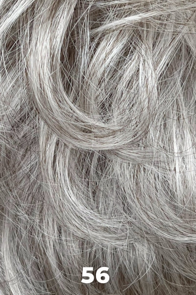 Color Swatch 56 for Henry Margu Wig Renee (#4527). Grey and subtle blend of 15% light brown blend.
