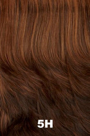 Color Swatch 5H for Henry Margu Wig Claire (#2517). Dark brown with warm, golden and coppery red highlights.