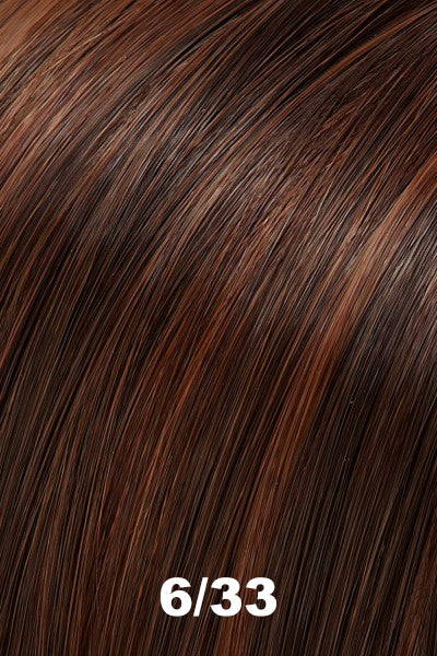 Jon Renau Wigs - Jillian (#5389) - 6/33 (Raspberry Twist). Medium Dark Brown blended w/ Medium Red.