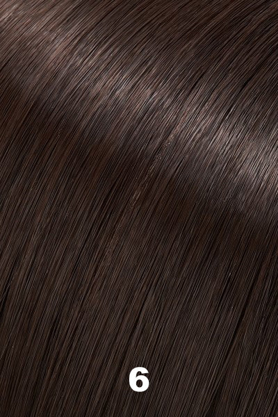 Color 6 (Fudgesicle) for Jon Renau wig Sheena (#5129). Medium dark brown.
