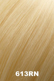 Color 613RN (Natural Pale Blonde) for Jon Renau top piece Top Form 18 (#727). Pale natural gold blonde.
