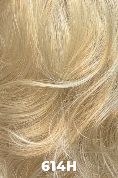 Color Swatch 614H for Henry Margu Hat with Wig Classic Hair with Navy Hat (#8258). Light beige blonde with light warm blonde highlights.