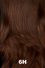 Color Swatch 6H for Henry Margu Wig Estelle (#4786). Warm brown with red undertones and reddish brown highlights.