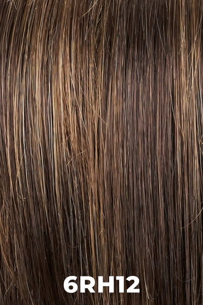 Jon Renau - Synthetic Colors - 6RH12 (Espresso Latte). Brown w/ 33% Lt Gold Brown Highlights.