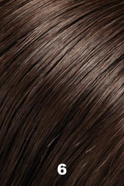 Color 6 (Fudgesicle) for Jon Renau top piece EasiPart T 12" (#820). Medium dark brown.