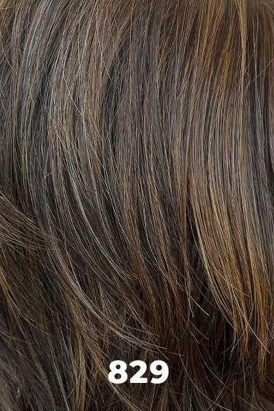 TressAllure - Charming - 829. Dark brown mixed with auburn and honey highlights.