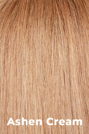Color Ashen Cream for Alexander Couture human hair wig Harriet (#1035).  A light blond and medium red mix.