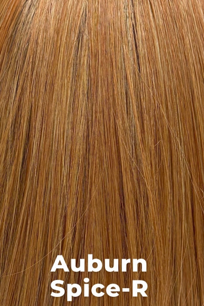 Belle Tress Wigs - Gabrielle (LSE-4014) - Auburn Spice-R. A deep auburn shade with hints of cinnamon and chestnut, featuring a slightly darker root and highlights in copper and golden spice tones.