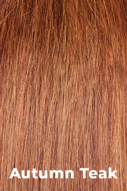 Color Autumn Teak for Alexander Couture human hair wig Harriet (#1035).  Light red and medium blond mix.