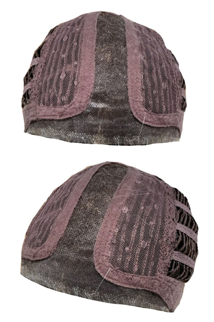 Front and side close up of Pure Ambrosia cap constructions revealing the extended lace front.