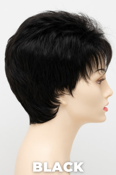 Color Swatch Black  for Envy wig Penelope Petite.  Rich dark ebony with subtle warm undertones.