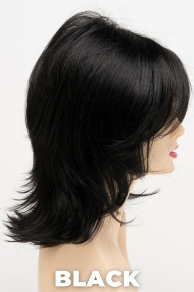 Color Swatch Black for Envy wig Rose.  Rich dark ebony with subtle warm undertones.